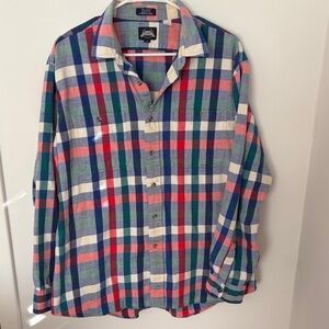 Lee Men’s Plaid Button-Down Shirt - Blue, Green, Red, White, yellow